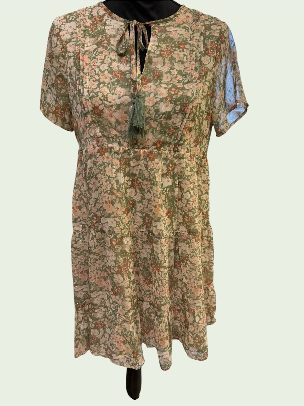 Cottagecore Floral tiered mini dress by Vici